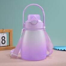 1 Stück 1200ml/40,5oz Kunststoff Becher mit Trinkhalm, tragbarer Wasserbehälter mit großem Fassungsvermögen für Studenten, Sommer Trinkbecher