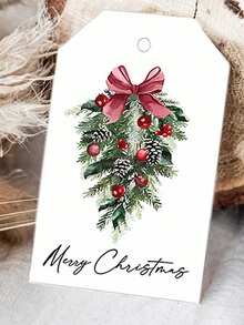 20 sztuk etykiet na prezenty w kształcie szyszek sosnowych na Boże Narodzenie - z 5-metrowym sznurkiem jutowym, wielosceniczne etykiety na szyszki sosnowe i kokardy - wiszące etykiety dekoracyjne na święta, dekoracja do pakowania prezentów i kart dekoracyjnych do pudełek | Idealne na święta Bożego Narodzenia, noworoczną dekorację prezentów