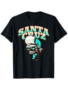 Classic California Skater Santa Cruz Men'S T-Shirt - 黑色 - 查看 1