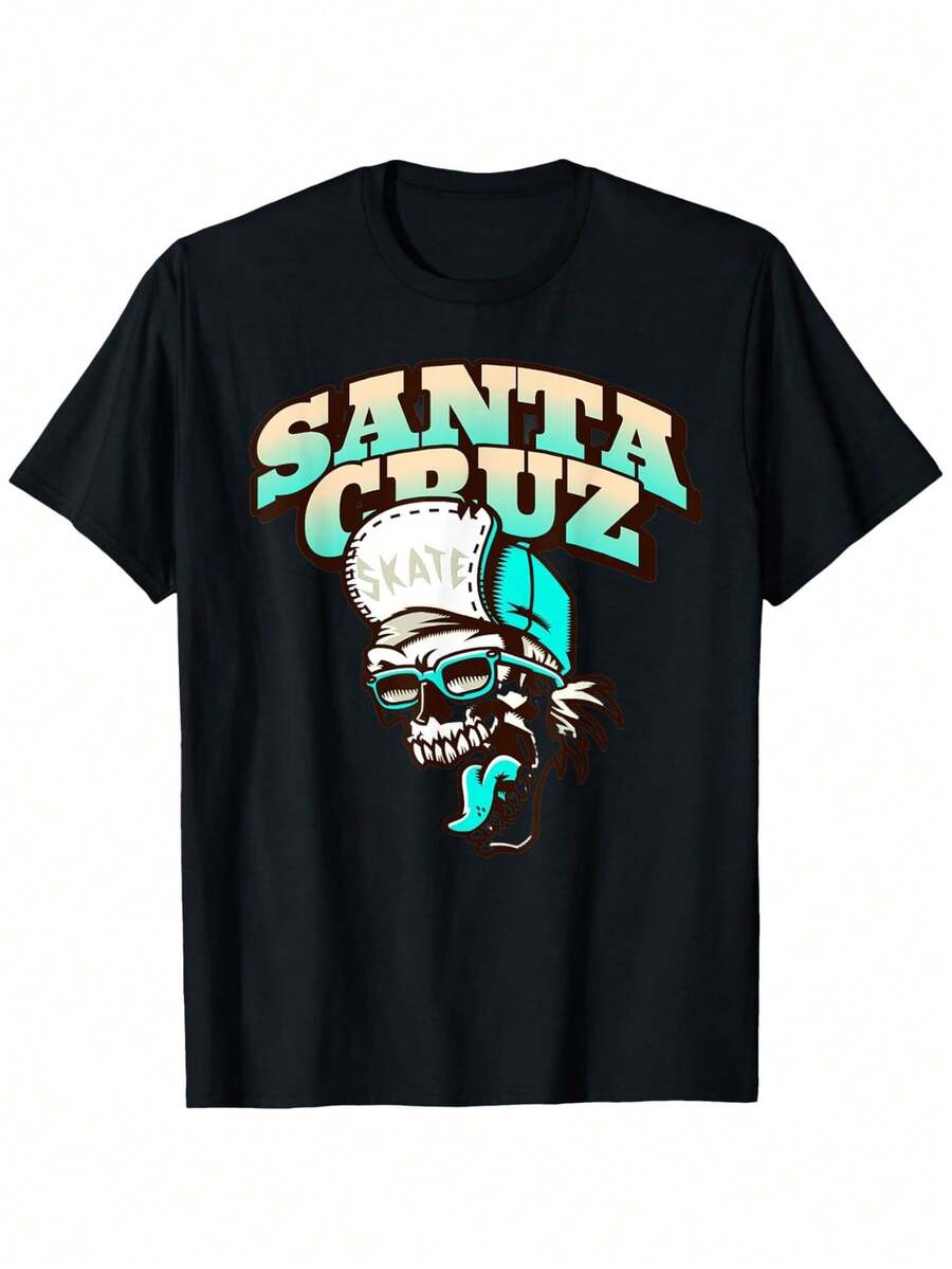 Classic California Skater Santa Cruz Men'S T-Shirt - 黑色 - 查看 1