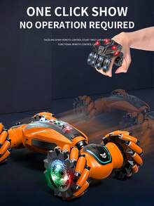 1pc Gesture Sensor Remote Control Stunt Car, Transforming Car Twisting Car, Remote Control 4WD Drift Car, Boxing Glove Remote Control, Gesture Remote Control Car, With Lights And Music And Spray Function, Double-Sided Drift Truck Off-Road 45° Sidewalk, Twisting And Transforming, Rotating Drift Omni-Directional Walking Drift Suitable For Boys And Girls Game Gifts, Holiday Gifts, Birthday Gifts