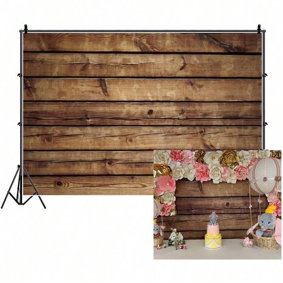 9x6ft Grunge Vintage Wooden Backdrop Photography - Non-Reflective Studio Prop With Customizable Options - 9x6ft - View 1