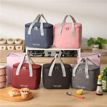 Borsa termica per il pranzo di grande capacità senza tracolla o manico, borsa frigo con fogli di alluminio spessi adatta per studenti e impiegati, senza contatto con il cibo, borsa a mano, borsa da spiaggia, personalizzabile, ventilatore portatile