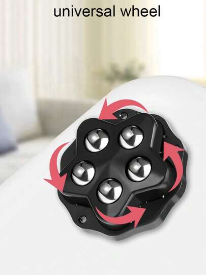 4个自粘式万向脚轮，360度旋转，轻松移动任何物品！不锈钢自粘式万向脚轮，带滚珠轴承，适用于床下储物箱，移动方便，适用于家用储物箱和橱柜