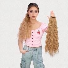 The Synthetic 24-Inch Rubber Band Elastic Wavy Ponytail Wig Is Easy To Wear And Suitable For Women's Daily Wear