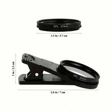 Bộ ống kính siêu mỏng 37mm/52mm(2.05 inch) cho máy ảnh UV Grad Blue Orange Color Filters & CPL ND & Star Filters dành cho máy ảnh điện thoại dùng cho video Vlog Portrait Photography - màu đen - Xem 8