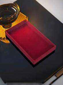 9/1 Pc, Burgundy Velvet Jewelry Tray, Large Capacity Jewelry Storage Box, Independent Compartments, Stackable Jewelry Display Stand, Can Hold Earrings, Necklaces, Bracelets, Rings, Hairpins, Hairbands, Etc. Valentine's Day Velvet Jewelry Tray