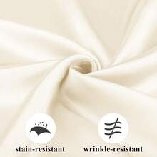 New-2025  12 Piec Satin Napkin Square 20 X 20 Inch Dinner Napkins Weddings Party Napkin Soft Table Napkins For Romantic Weddings Party Dinner Dration (Ivory) - 象牙色 20 x 20 英寸 - 查看 4