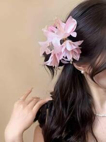 1 Stück Damen Haarklammer mit chinesischer Cosmea Blume, eleganter hochwertiger süßer Seitenzwicker Haaraccessoire Mode Haaraccessoire elegante Haarspange