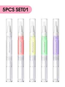 coscelia 1/5/8/16PCS 5ML Nail Cuticle Oil Nail Nutrient Oil Nutrient Pen Set, Dead Skin Remover Repair Tool, Nail Strengthener Enhances Nail Health & Gloss Nail Supplies For Manicure Art Salon Daily Usage