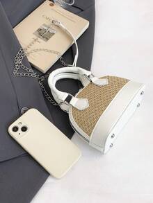 Women's Shell Quilted Handbag - White - View 7