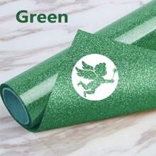 Rouleau de vinyle de transfert thermique pailleté - 12x19,5 pouces, coupe facile et HTV pour t-shirts, vestes, jeans et sacs à dos - écussons à repasser permanents pour toutes les machines de découpe