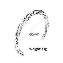 1pc Minimalist Vintage Stainless Steel Twisted Bangle, Suitable For Men And Women Daily Wear