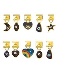 2025年畅销黑色恶魔之眼意大利魅力手链模块化9毫米链环男女时尚珠宝配饰批发 - A - 查看 8