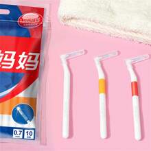 Super deer Super Deer L-Type 0.6/0.7mm Interdental Brush Bristle Interdental Tooth Brushes Cleaning Between Teeth For Orthodonotics