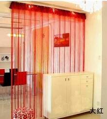 100cmX200cm Decorative Door String Curtain Beads Wall Panel Fringe Window Room Divider Blind For Wedding Coffee House Parts Door Divider Beads Tassel Screen Decoration (Colorfull 25) - 紅色 - 查看 6