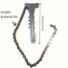 Llave de cadena universal para aceiteLlave de cadena universal para aceite: Cuerpo de acero, adecuada para torque de motor de coche, extractor de filtro y spanner de pinza: Cuerpo de acero, adecuada para torque de motor de coche, extractor de filtro y spanner de pinza - Multicolor - Ver 4