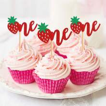 Topo de Bolo da Série Criativa de Frutas de Verão, Laranjas, Morangos, Decorações para Festa de Tema de Um Ano