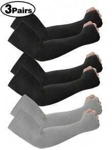 1 Pair Women UV Protection And Mosquito-Repellent Cooling Arm Sleeves, Suitable For Outdoor Activities