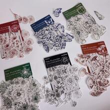 34pcs Floral Theme Washi Stickers, Plant Decorative Materials For Scrapbooking, School Supplies,Back To School - Multicolor - View 11