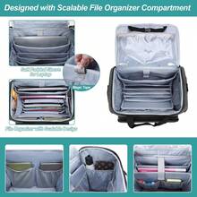 Rolling Teacher Bag, Rolling Cart For Teachers With Wheels, Large Teacher Tote Bag For Women, Gray (Patented Design) - Gray_ - View 2