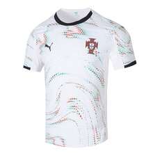 Puma Camiseta auténtica de manga corta de la segunda equipación de la Federación Portuguesa de Fútbol, con tejido Dri-Cell, cuello redondo, edición de jugador de la selección nacional de Portugal, para hombre - Blanco - Ver 1