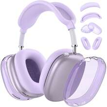 4 In 1 Silicone Case Cover For Max,Clear Soft TPU Ear Cups Cover/Ear Pad Case Cover/Headband Cover For Max(2024/2020),Transparent Accessories Compatible With Apple AirPod Max (USB-C) - Multicolor - View 2