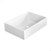 *PROMOÇÃO* Pia Para Banheiro Cubas de Sobrepor 40cm Apoio Lavabo Retangular Mármore Sintético Branca - Branco - Visão 5