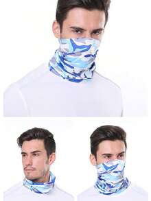 Set de 4 piezas Braga de cuello con estampado de camuflaje - Mascarilla transpirable para deportes y actividades al aire libre - Protección UV para mujeres y hombres - Multicolor - Ver 3