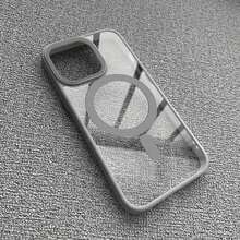Transparent Magnetic Circular Phone Cover For Iphone 16 15 Pro Max 14 13 12 11 Pro Max Plus 13 Mini - 灰色 - 查看 2