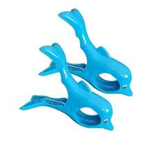 2 Pcs Plastic Beach Towel Clips, Convenient Chair Clips - Multicolor - View 24