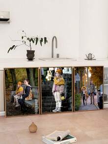 Three Frameless, Customizable Personalized Collage Posters, Perfect For Couples, Weddings, Anniversaries, And Valentine's Day Gifts. Customizable With Photos And Landscape Paintings, Ideal For Living Room And Bedroom Decoration. Paper Design (Frames Not Required). - Multicolor - View 11