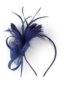 1 Stück elegantes Federhaarbandaccessoire mit Mesh, Braut-Hochzeit Haarschmuck, Kostümparty Kopfschmuck, Geschenk zum Muttertag/Abiball/Erntedank/Weihnachten/Karneval