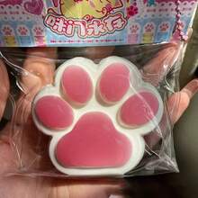 巨型猫爪挤压和按压缓解压力水晶猫爪柔软玩具，理想的感官烦躁玩具，Taba 柔软，柔软，玩具 - 彩色 - 查看 10