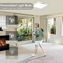 Yogle 运动传感器吸顶灯具，电池供电无线壁橱灯，可充电磁性安装 LED 淋浴灯，适用于浴室、楼梯、车库、走廊，3 种色温，遥控器