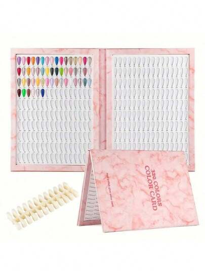 1本指甲彩卡展示册，鳄鱼纹彩卡册，PU彩卡册，指甲油展示册，内置彩卡册。