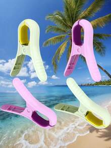 2 pièces, Pinces à linge multifonctionnelles de grande taille, Pinces anti-vent résistantes, Pinces à linge en plastique, Grandes pinces antidérapantes pour fixer les couettes, les vêtements, les serviettes, les chaussettes et les couettes - Multicolore - Voir 2