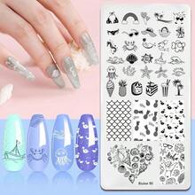 GEOXSNail Art Stamping Plates Set 10PCS French Line Stamp Templates Nail Stamping Kit With Silicone Nail Stamper For DIY Print Manicure Salon Design Gift In Homez010 - 10pcs - View 3