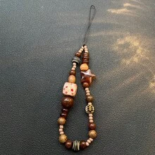 复古豹纹手机挂饰、挂绳、相机带、串珠挂绳，适用于包包、手机、相机 - 彩色 - 查看 9