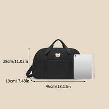 Large Capacity Diaper Bag With Thickened Shoulder Strap, White, Suitable For Carrying And Fashion