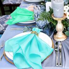 New-2025  12 Piec Satin Napkins Soft Dinner Napkins Multicolor Square Weddings Table Napkins 17 X 17 Inch For Rtaurant Weddings Party Dinner Dration (Pastel Rainbow) - Pastel Rainbow 17 x 17 inch - View 5