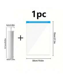 1 Pc Portable Travel Vacuum Compression Bag, Large Capacity PVC Vacuum Storage Bag, Space Saving Garment Bag For Clothes, Bedding, Shoes, Carpets, Pillows, Suitable For School, Home, Dorm, Business Travel, Vacation, Wardrobe - Multicolor - View 21