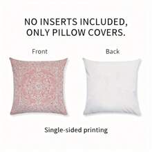 Conjunto de 4 capas de almofadas decorativas com mandala rosa, 45 cm quadrados - Design floral moderno, fecho com zíper, adequado para decoração de sofá e quarto