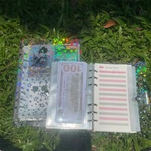 A5 A6 Colorful Star Transparent Colorful Binder Folder That Can Change Color With Light DIY Photo Album Business Card Storage Bag Postcard Storage Folder, School Supplies,Back To School - Multicolor - View 5
