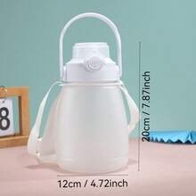 1 Stück 1200ml/40,5oz Kunststoff Becher mit Trinkhalm, tragbarer Wasserbehälter mit großem Fassungsvermögen für Studenten, Sommer Trinkbecher