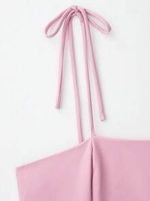 Women's Solid Color Fashion Bow Decor Camisole Top