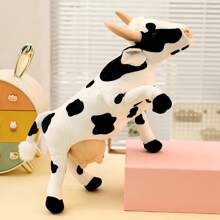 Plush Cow Stuffed Animal Doll, Cartoon Calf Doll, Chinese Zodiac Ox Soft Doll, Kids Birthday Gift, Photo Prop, Decorative Figurine