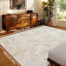 1 件奢华现代简约优雅线条和几何图案地毯，1100 克羊毛混纺 + TPR 可洗底部，斯堪的纳维亚别致风格蓬松柔软矩形地毯，适用于户外、入口、客厅、卧室、洗衣房、浴室、游戏室、所有季节大尺寸家用地垫、家居装饰 - 多色3 - 查看 14