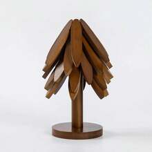 3pcs/5pcs Wooden Triangle Pad Coasters, Tree-Shaped Heat Resistant Table Mat Cup Placemat, Creative Christmas Tree Trivet Decor, Stylish, Multipurpose Decoration