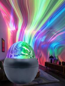 YETHKE 魔法银河星光 LED 投影仪 - USB 供电壁灯，带多色遥控器，令人惊叹的极光和星夜投影，适用于卧室、客厅或环境装饰，节省空间的设计，非常适合圣诞节、情人节、露营和婚礼、银河房间装饰